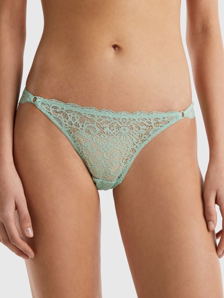 Benetton Brazilian Kanten Knickers Dames Groen | BE395902