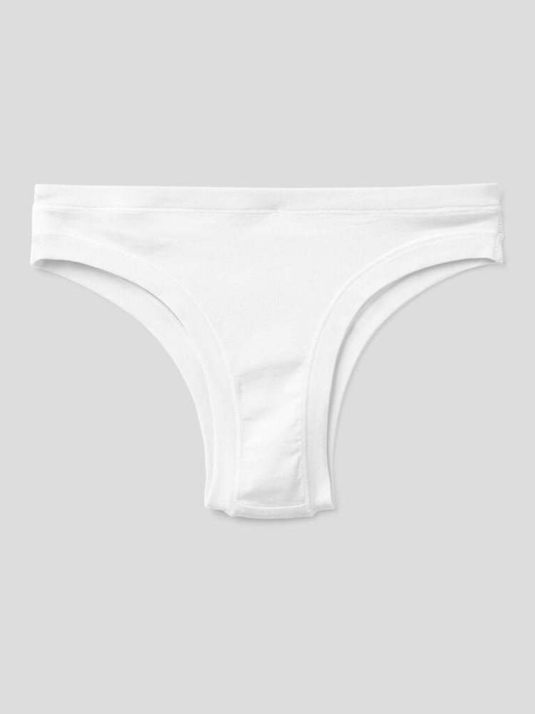 Benetton Brazilian Super Stretch Organic Katoenen Knickers Dames Wit | BE843445