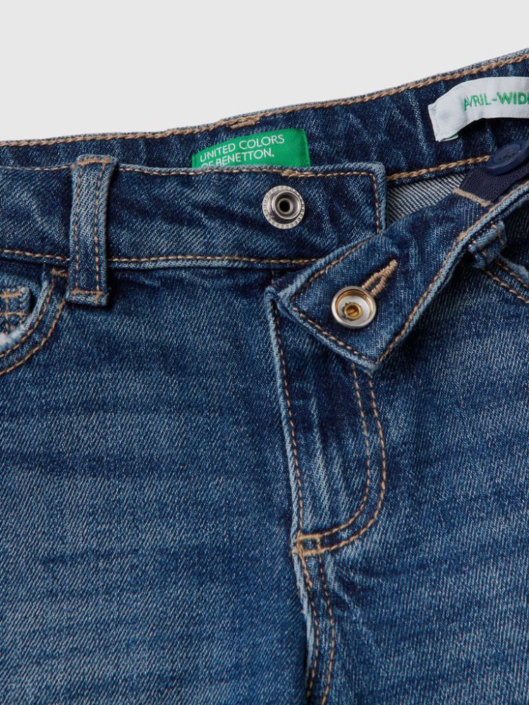 Benetton Brede Fit Jeans Kinderen Blauw | BE864558