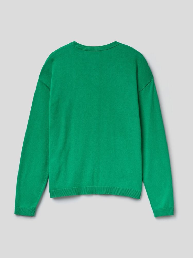 Benetton Buttons Crew Neck Cardigan Dames Groen | BE999723