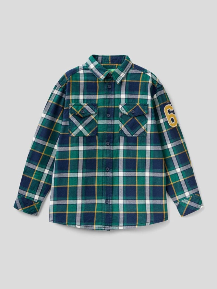 Benetton Check Flannel Overhemd Kinderen Multi-color | BE521062