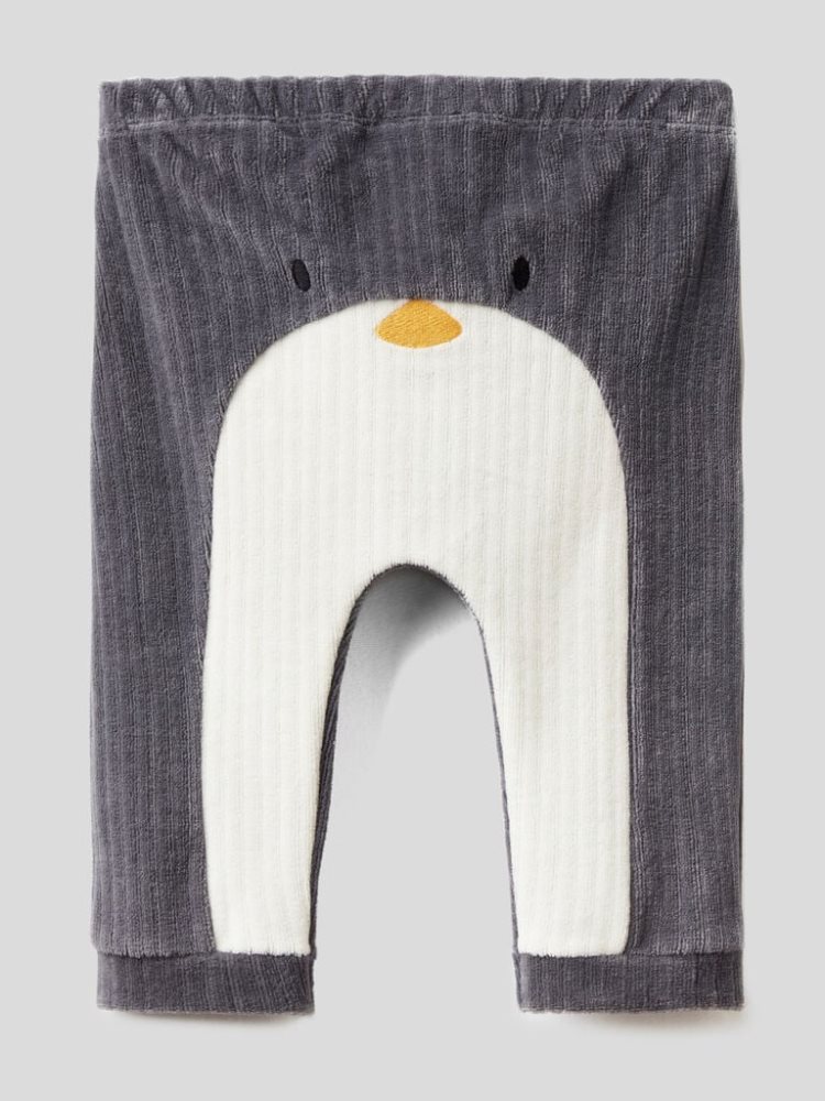 Benetton Chenille Animal Broek Kinderen Donkergrijs | BE308145