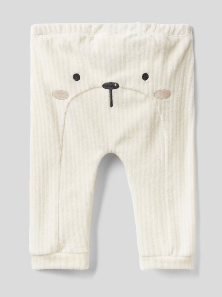 Benetton Chenille Animal Broek Kinderen Wit | BE772629