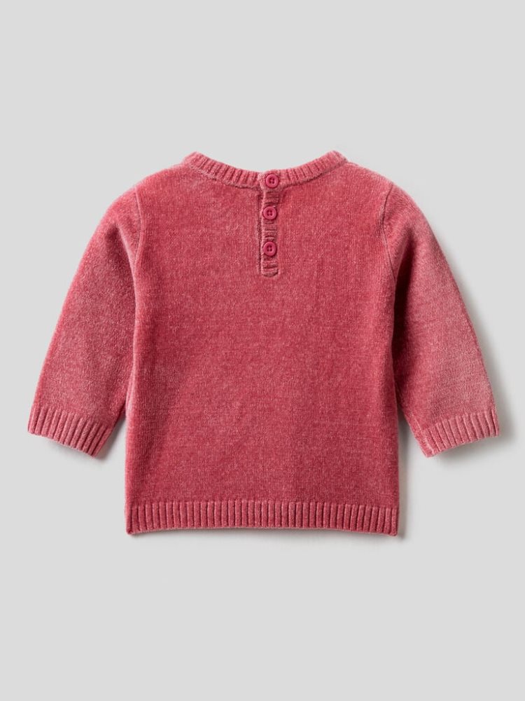 Benetton Chenille Inlay Truien Kinderen Donker | BE351880