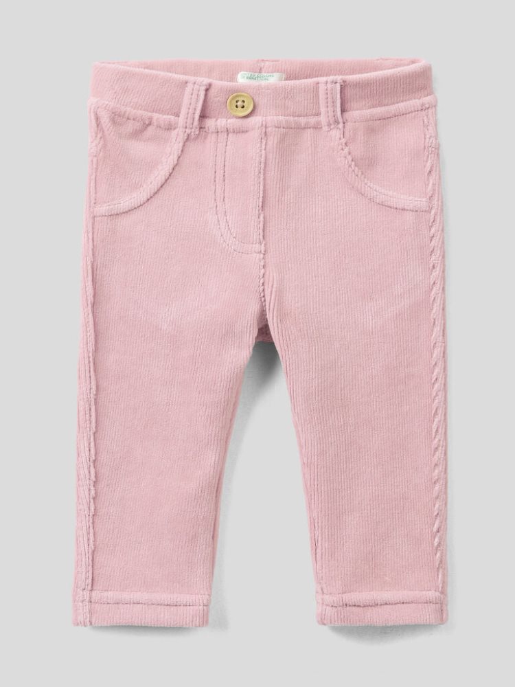 Benetton Chenille Stretch Broek Kinderen Roze | BE804679