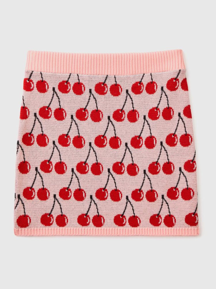 Benetton Cherry Pattern Mini Rokken Kinderen Roze | BE256324