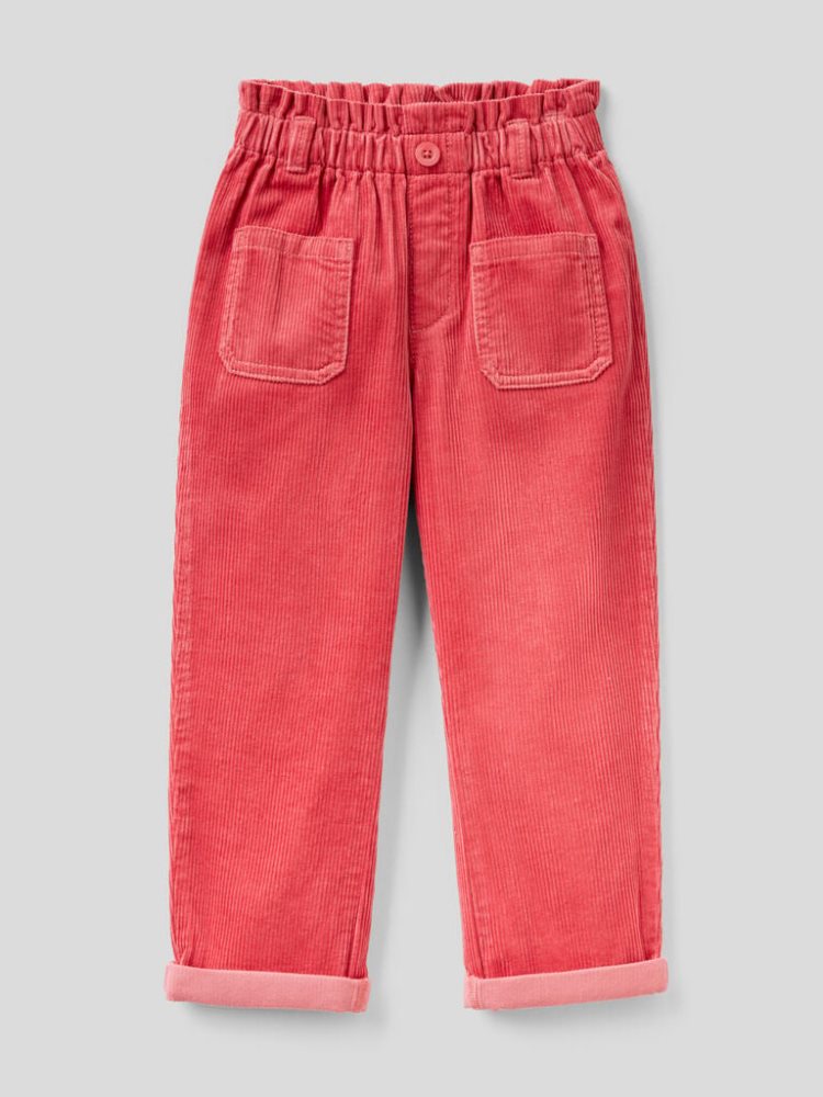 Benetton Corduroy Broek Kinderen Rood | BE434410