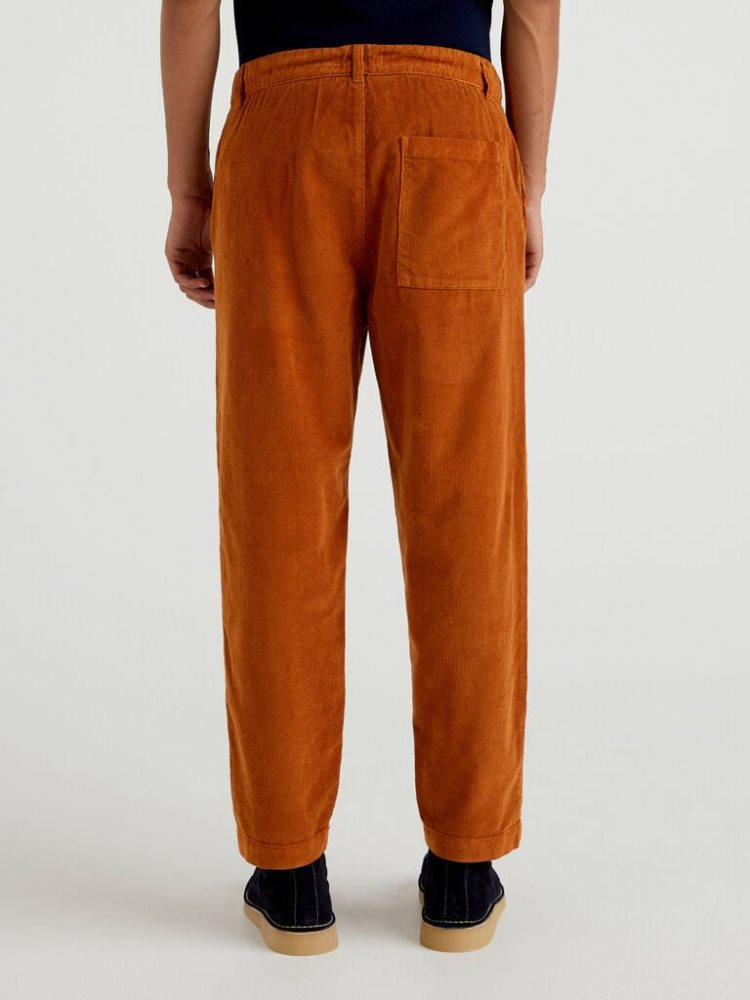 Benetton Corduroy Joggers Heren Burnt | BE254122