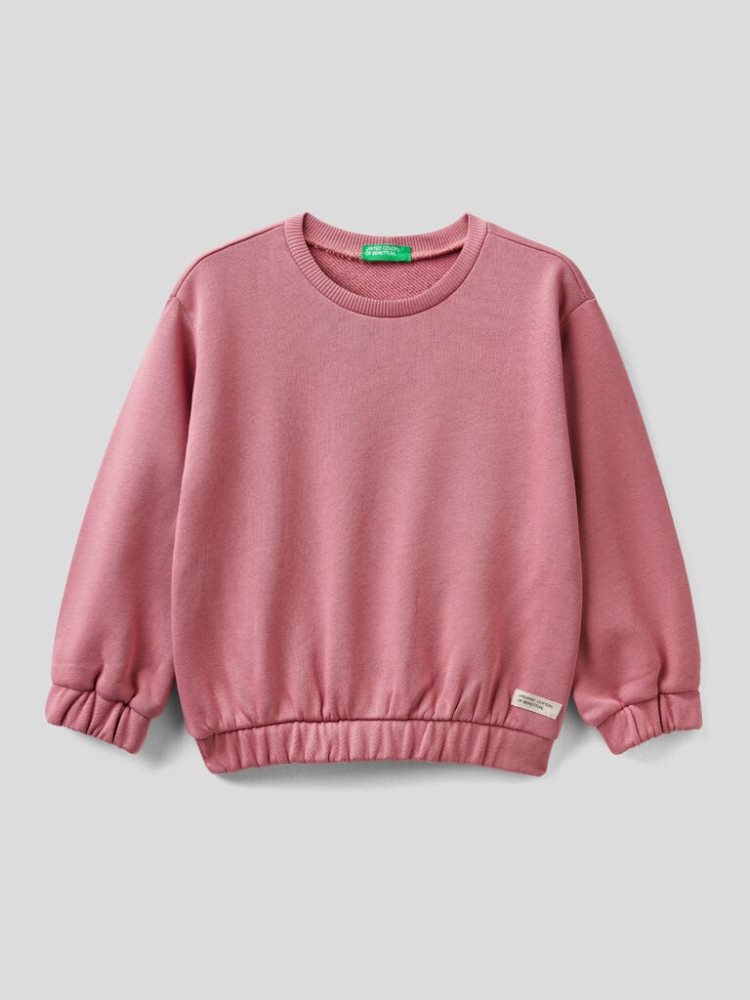 Benetton Crew Neck Organic Katoenen Sweatshirt Kinderen Donker | BE014521