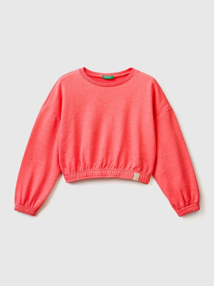 Benetton Cropped Recycled Fabric Sweatshirt Kinderen Oranje | BE077482