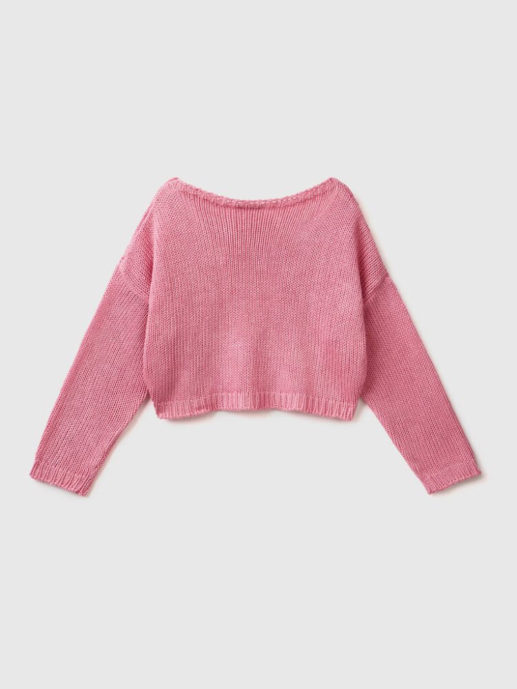 Benetton Cropped Truien Kinderen Roze | BE566355