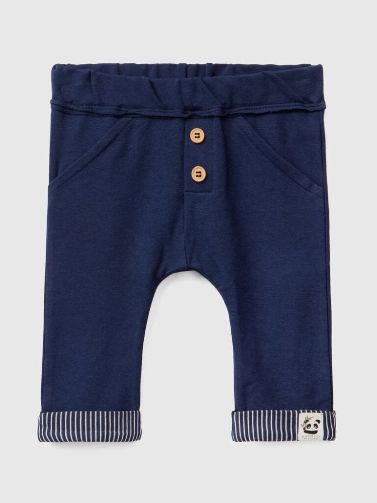 Benetton Cuffs Joggingbroek Kinderen Donkerblauw | BE750399