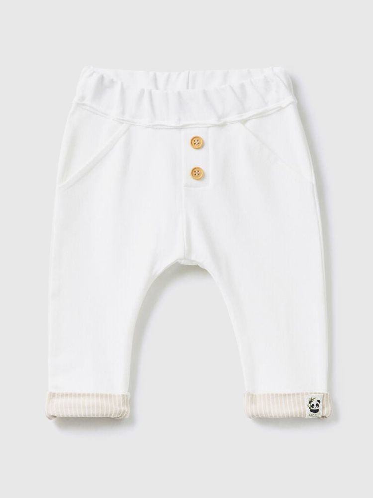 Benetton Cuffs Joggingbroek Kinderen Wit | BE195159