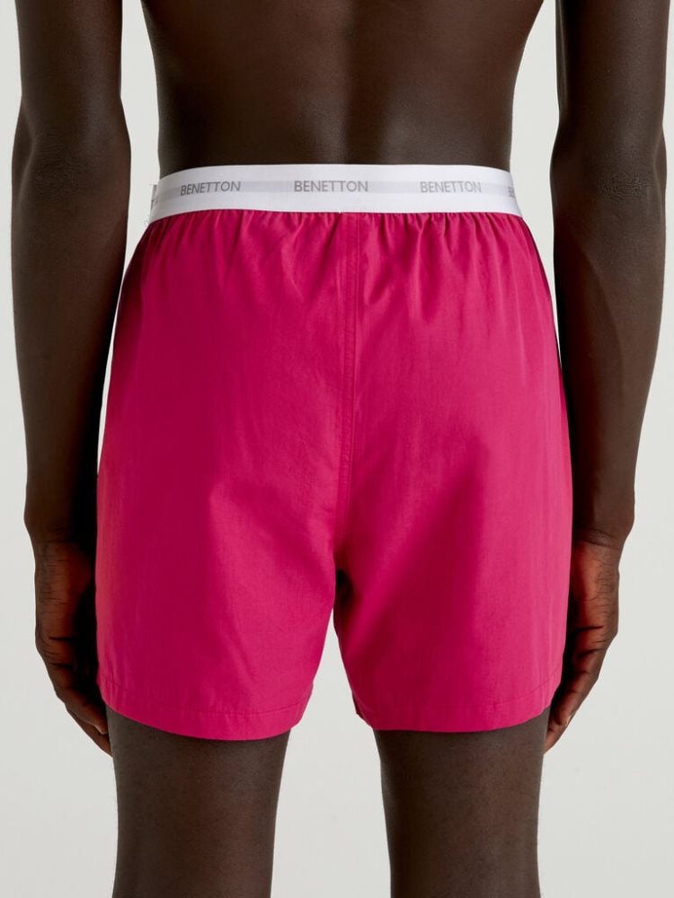 Benetton Cyclamen Logoed Elastic Boxers Heren Cyclamen | BE211888