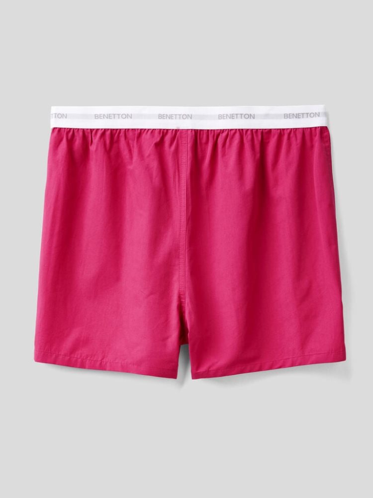 Benetton Cyclamen Logoed Elastic Boxers Heren Cyclamen | BE211888