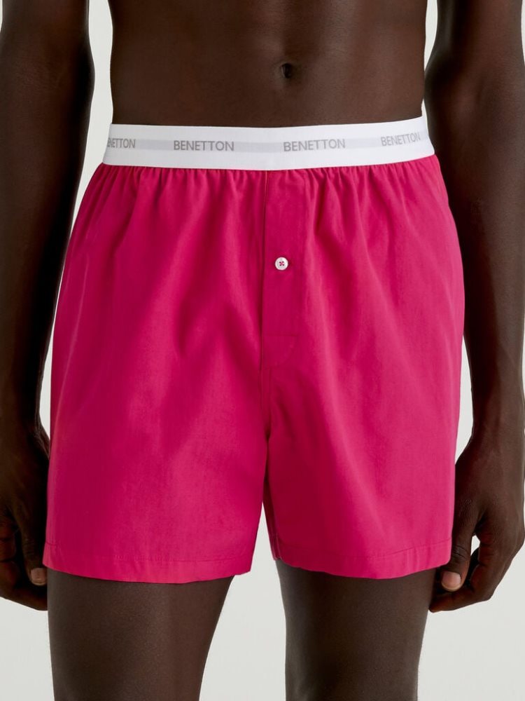 Benetton Cyclamen Logoed Elastic Boxers Heren Cyclamen | BE211888