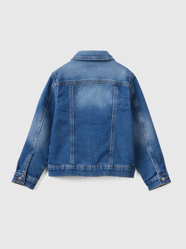 Benetton Denim Light Jackets Kinderen Donkerblauw | BE068399