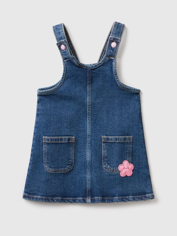 Benetton Denim Overall Rokken Kinderen Donkerblauw | BE208545