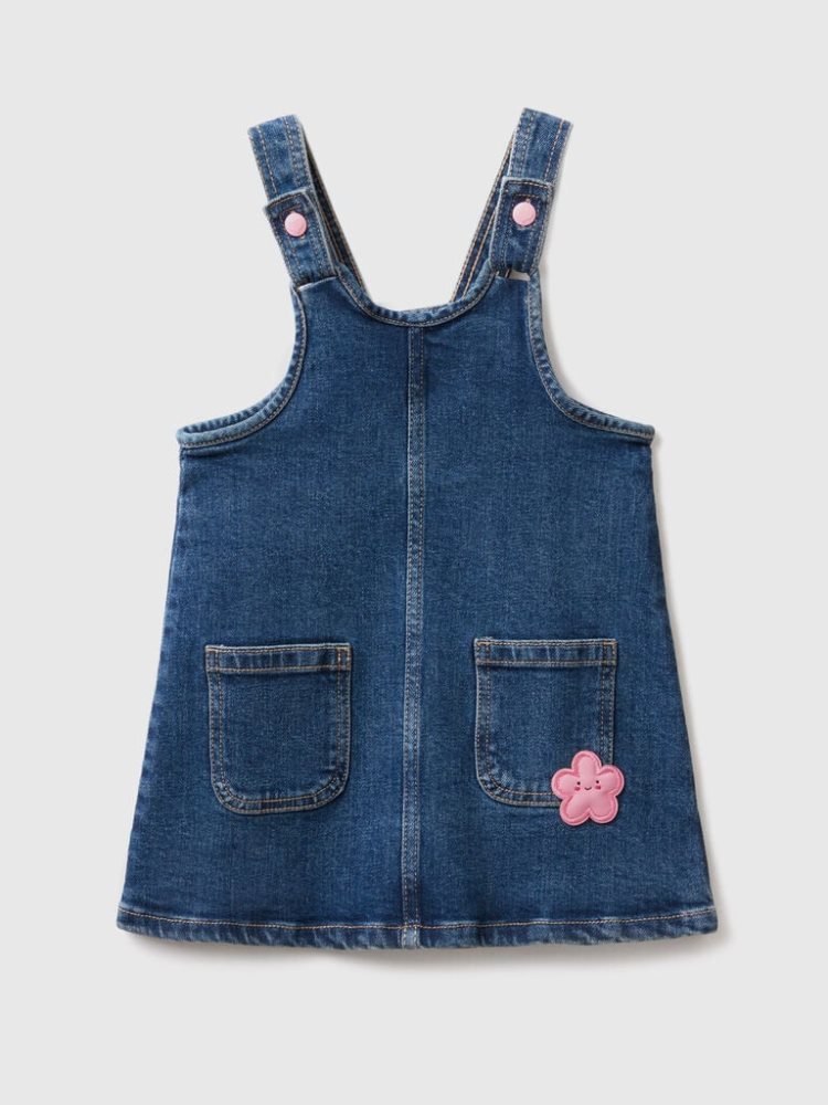 Benetton Denim Overall Rokken Kinderen Donkerblauw | BE208545