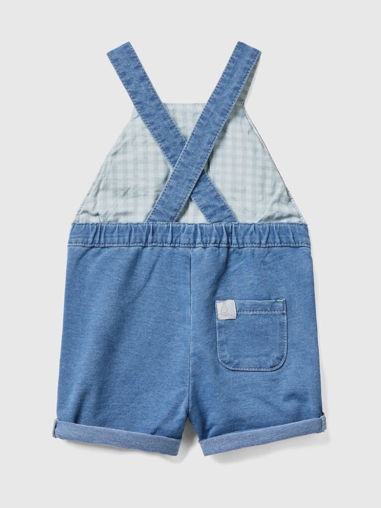 Benetton Denim-look Dungarees Kinderen Blauw | BE461815