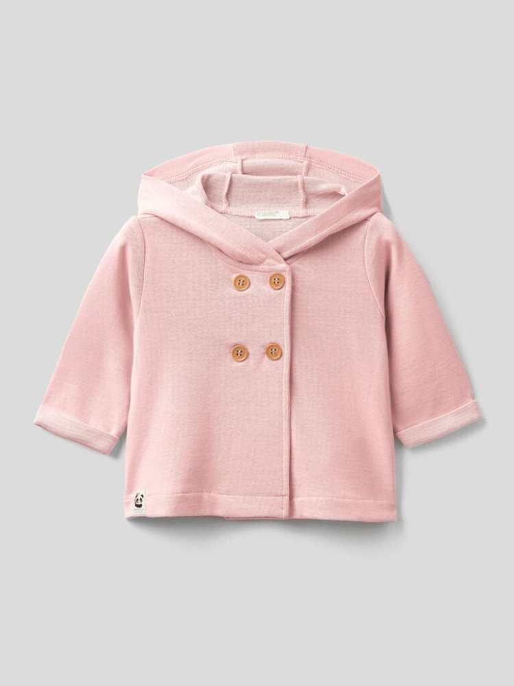 Benetton Double-breasted Hoodie Kinderen Roze | BE942600