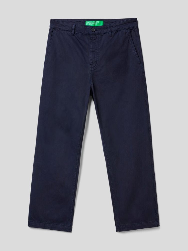 Benetton Dropped Crotch Chinos Heren Donkerblauw | BE613212