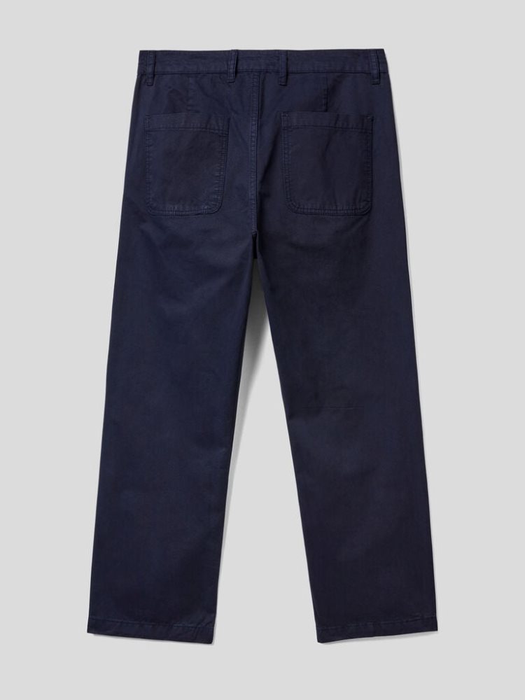 Benetton Dropped Crotch Chinos Heren Donkerblauw | BE613212