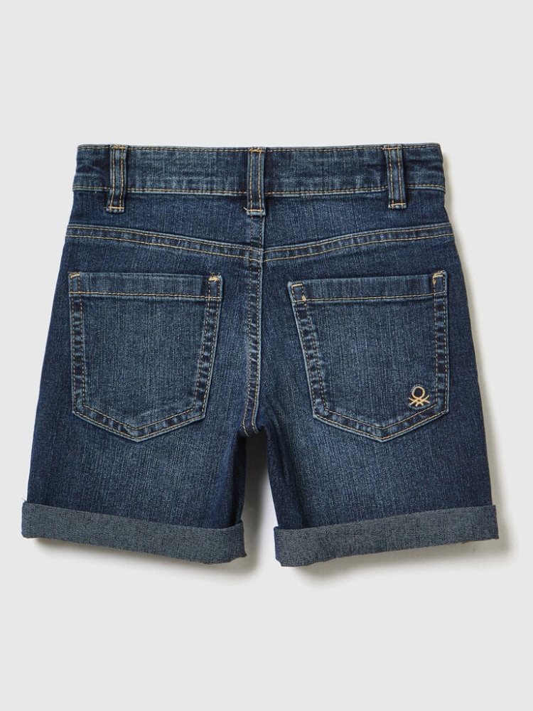 Benetton Eco-recycle Denim Bermuda Kinderen Donkerblauw | BE089521