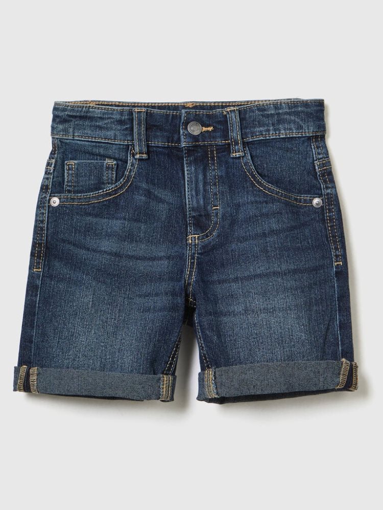 Benetton Eco-recycle Denim Bermuda Kinderen Donkerblauw | BE089521