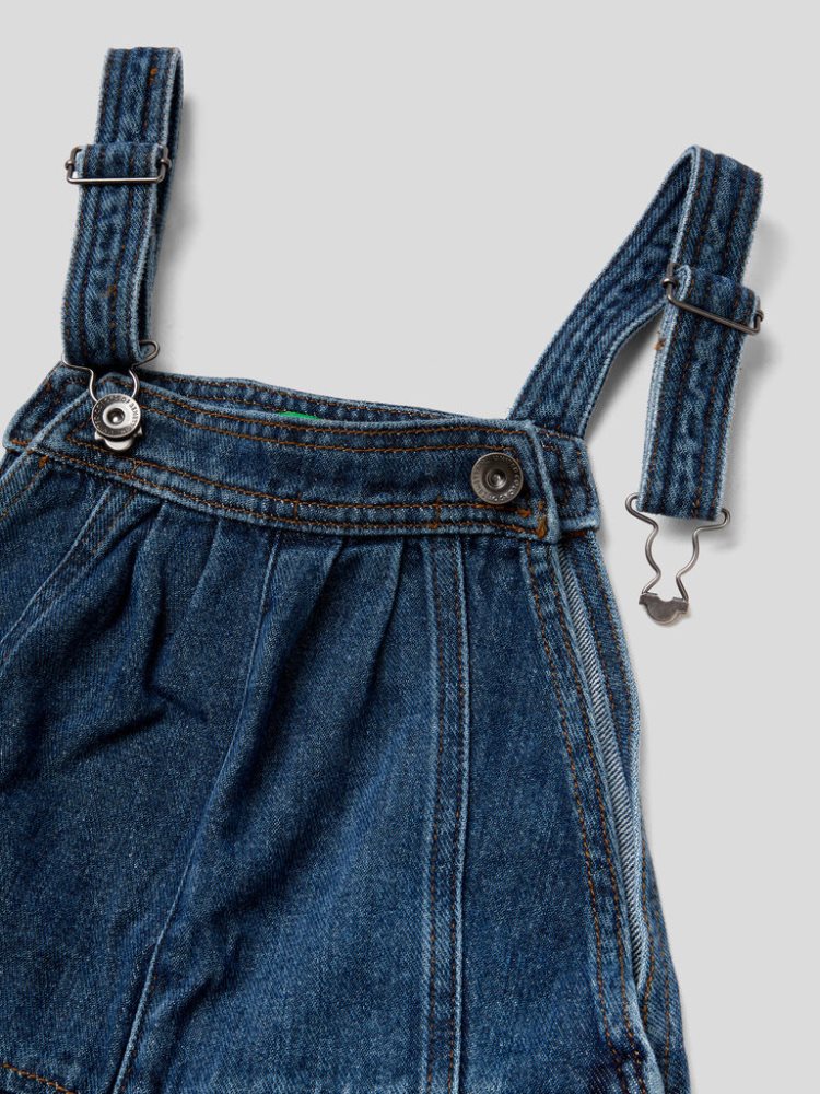 Benetton Eco-recycle Denim Dungarees Kinderen Donkerblauw | BE112116