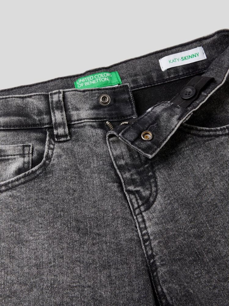 Benetton Eco-recycle Denim Gold Bands Jeans Kinderen Zwart | BE188994