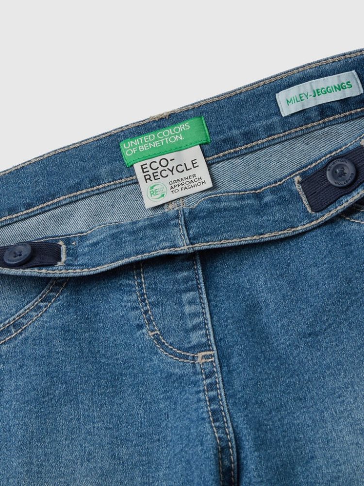 Benetton Eco-recycle Denim Jeggings Kinderen Lichtblauw | BE770148