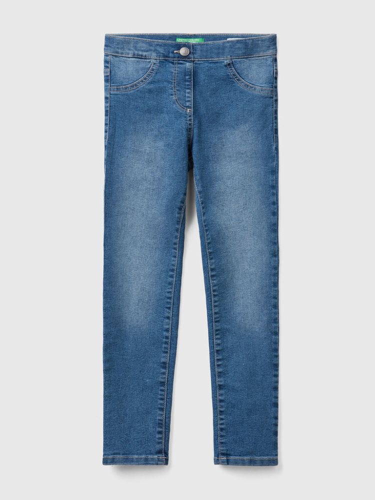 Benetton Eco-recycle Denim Jeggings Kinderen Lichtblauw | BE770148