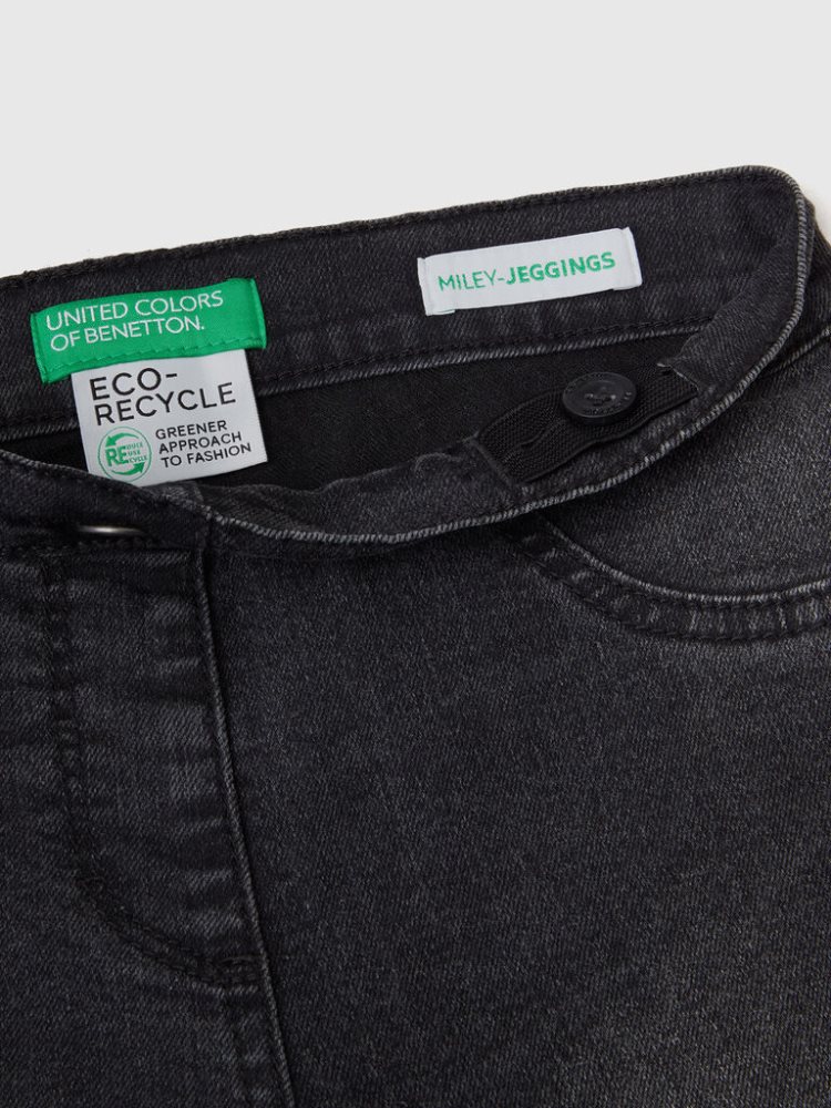 Benetton Eco-recycle Denim Jeggings Kinderen Zwart | BE936786