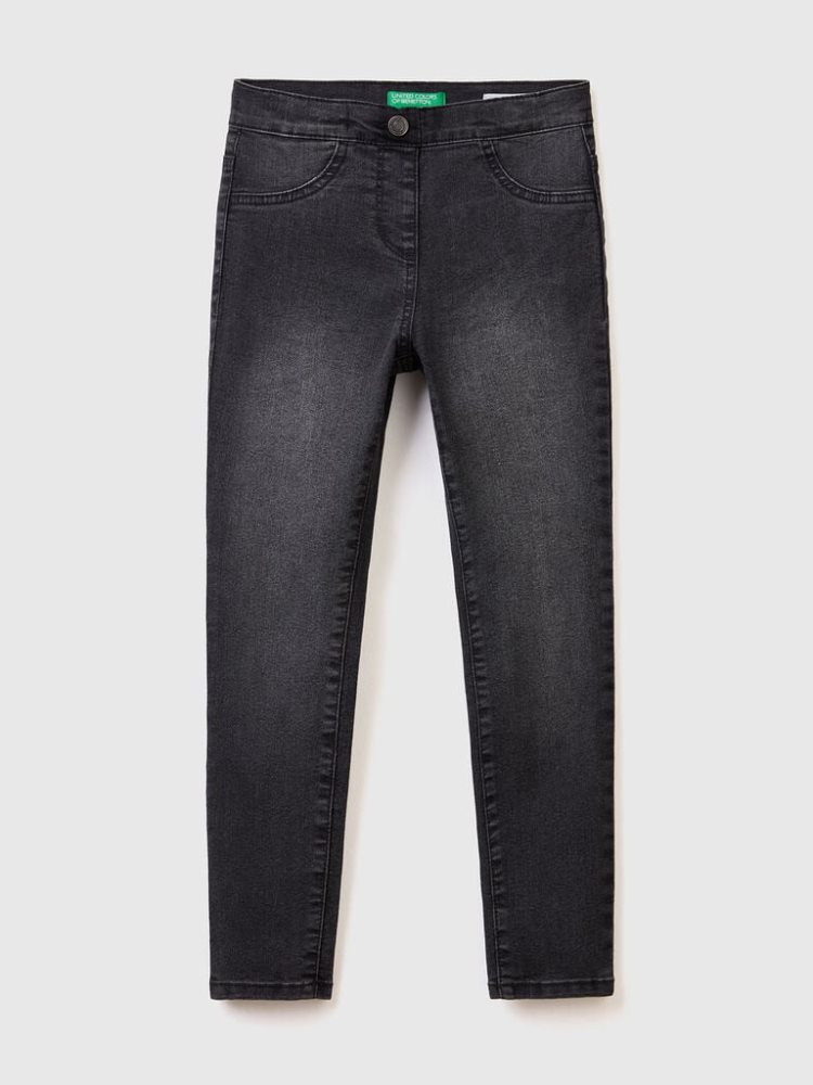 Benetton Eco-recycle Denim Jeggings Kinderen Zwart | BE936786