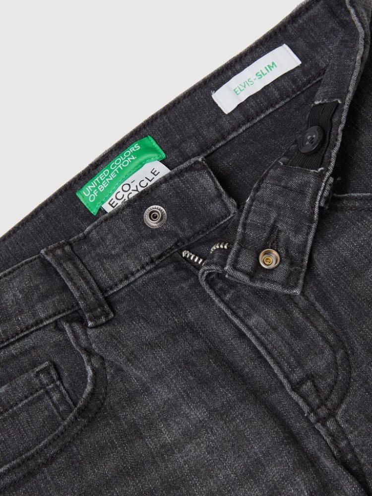 Benetton Eco-recycle Slim Fit Jeans Kinderen Zwart | BE059831