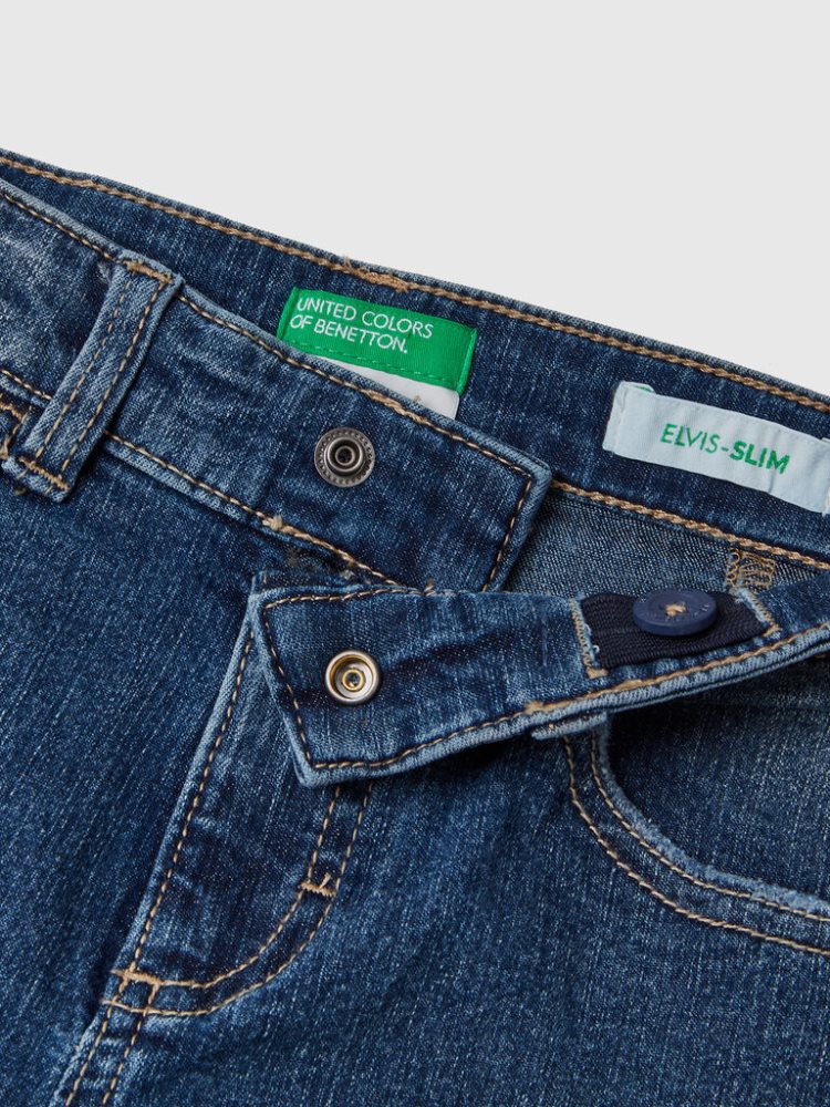 Benetton Eco-recycle Slim Fit Jeans Kinderen Donkerblauw | BE366959