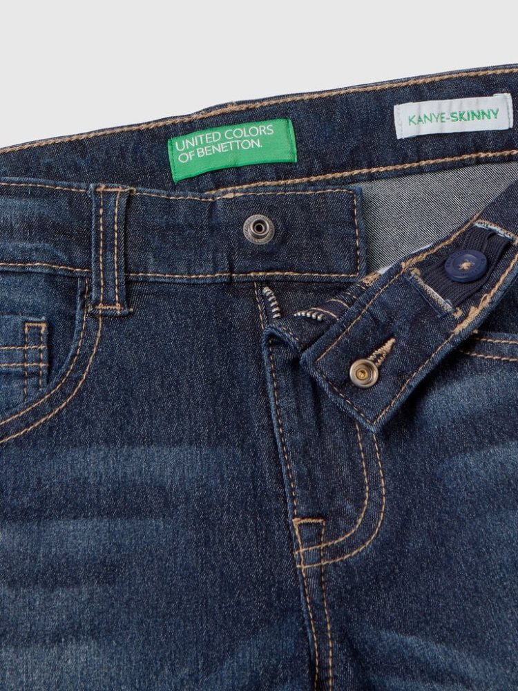 Benetton Five-pocket Mager Fit Jeans Kinderen Blauw | BE150037