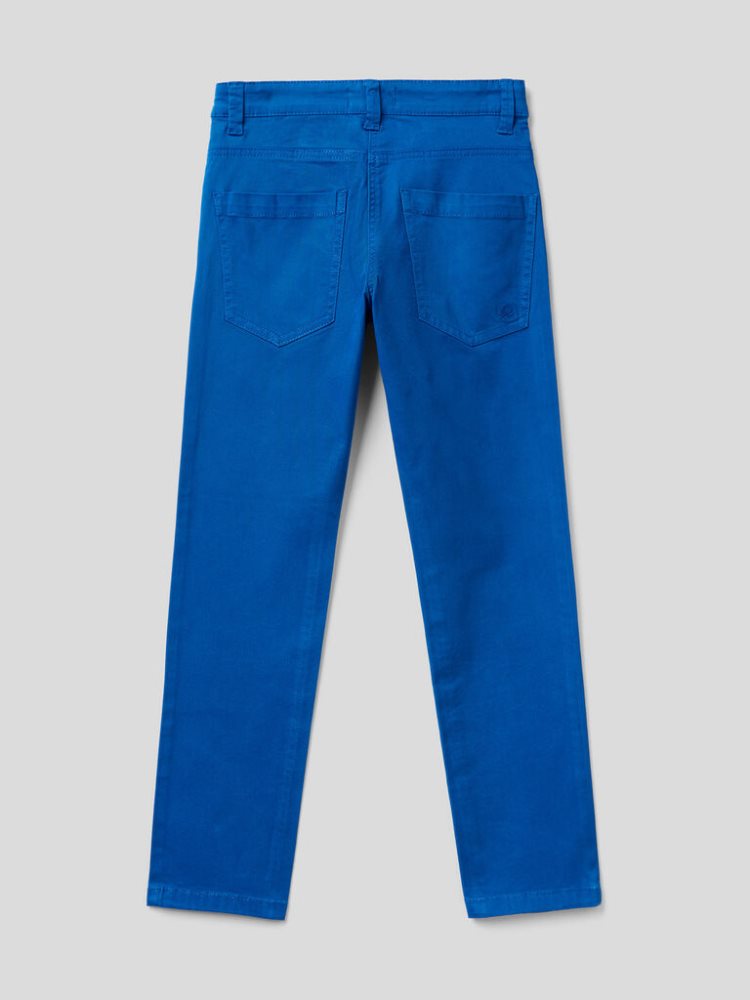 Benetton Five-pocket Slim Fit Broek Kinderen Blauw | BE445069