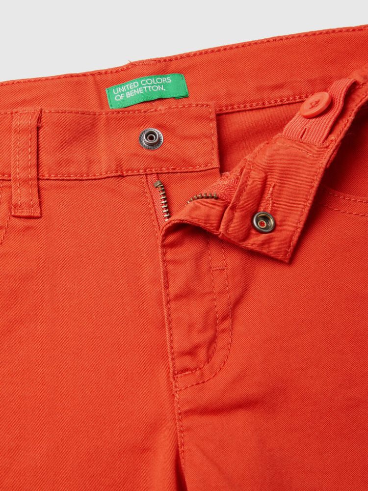 Benetton Five-pocket Slim Fit Broek Kinderen Rood | BE568216