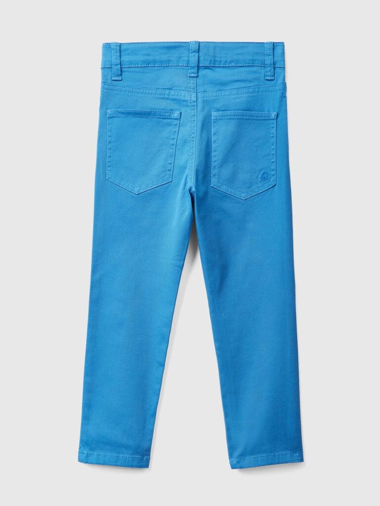 Benetton Five-pocket Slim Fit Broek Kinderen Blauw | BE623710