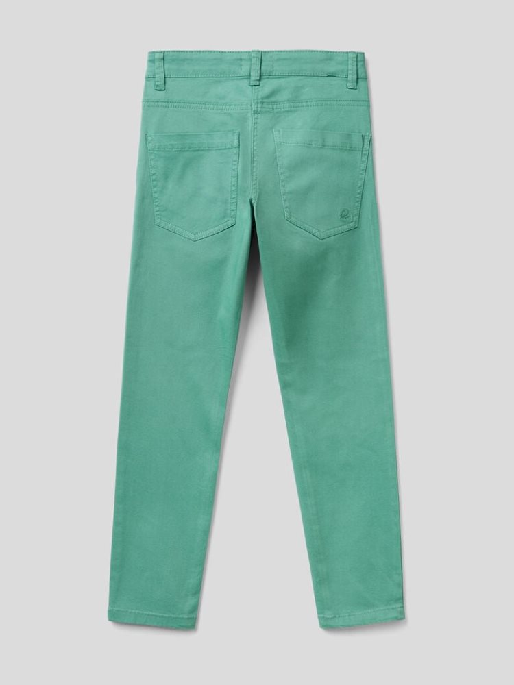 Benetton Five-pocket Slim Fit Broek Kinderen Groen | BE633186