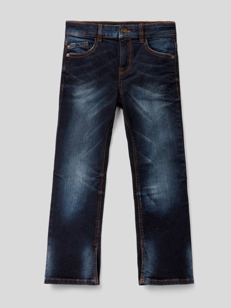 Benetton Flared Stretch Katoenen Jeans Kinderen Blauw | BE811703