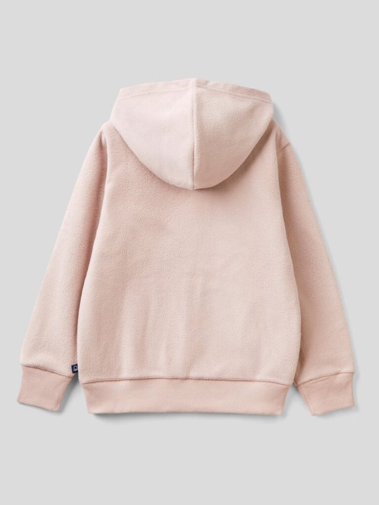 Benetton Fleece Hoodie Kinderen Roze | BE269197