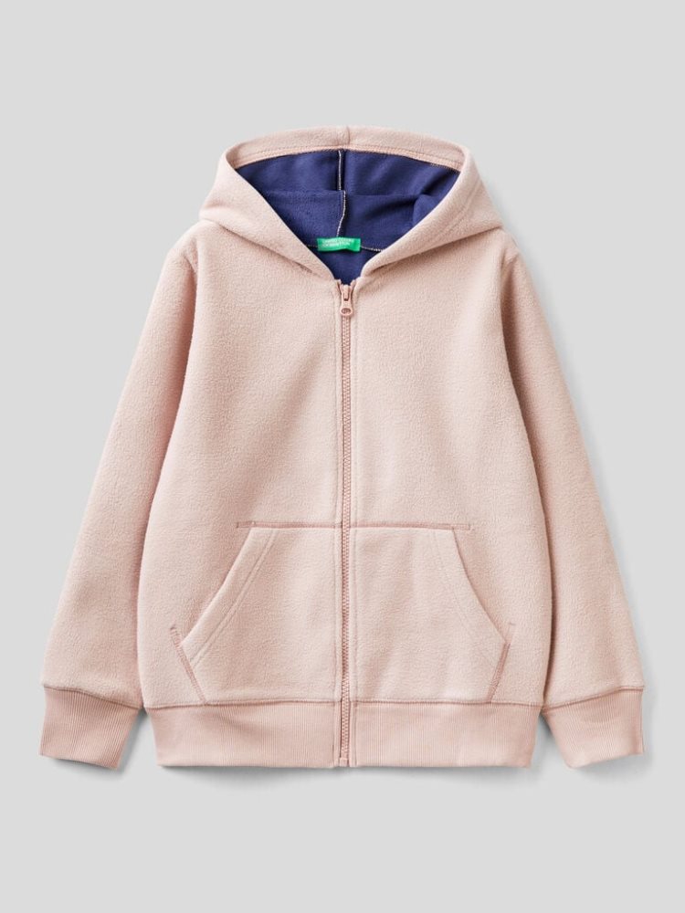 Benetton Fleece Hoodie Kinderen Roze | BE269197