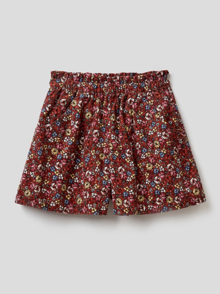 Benetton Floral Print Culottes Kinderen Bordeaux | BE790702