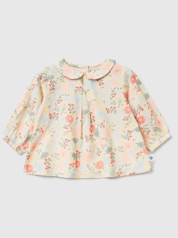 Benetton Floral Sustainable Viscose Blouse Kinderen Multi-color | BE589680