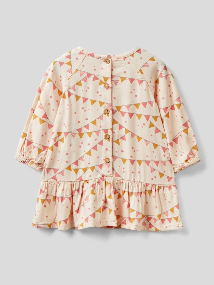 Benetton Flowy Patterned Print Jurken Kinderen Multi-color | BE352613