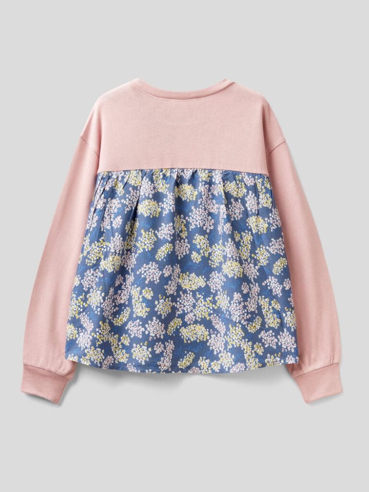 Benetton Flowy Pocket Sweatshirt Kinderen Roze | BE749697