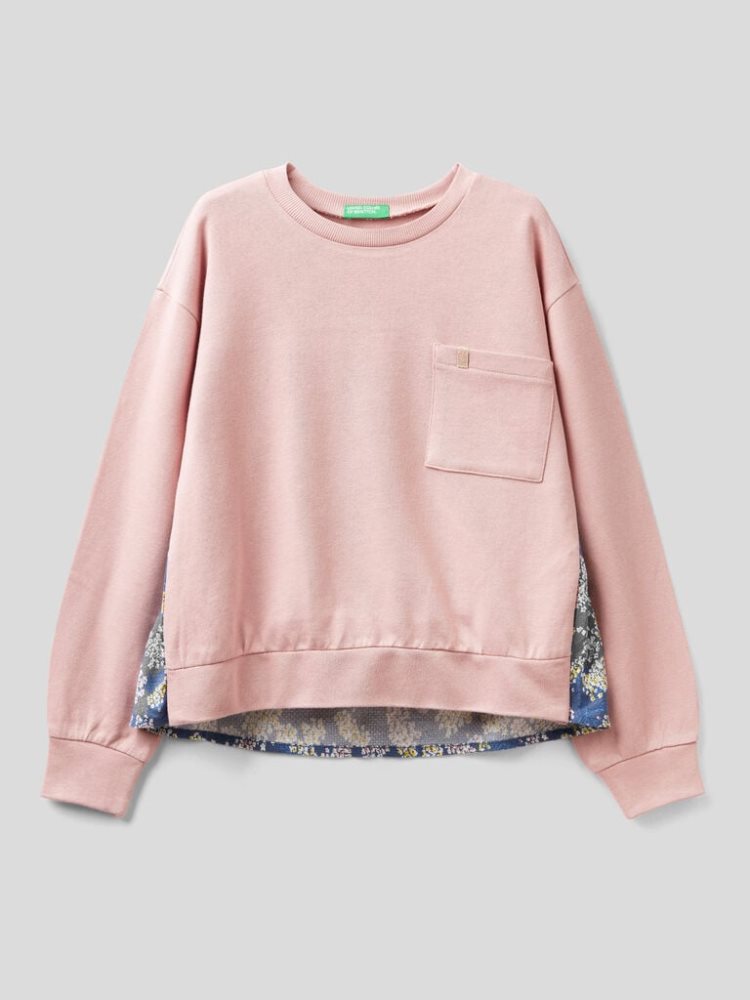 Benetton Flowy Pocket Sweatshirt Kinderen Roze | BE749697